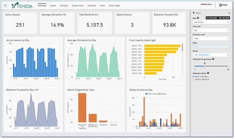 Dashboards v1.0: Fleet Overview | Temeda